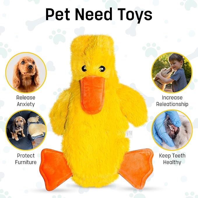 FGA MARKETPLACE Flat NO Stuffing NO Squeak Plush Dog Toys, Funny Style Will Entertain Your Pet for Hours, Recommended for Small and Medium Dog 21 INCH Long(Bundle 2)