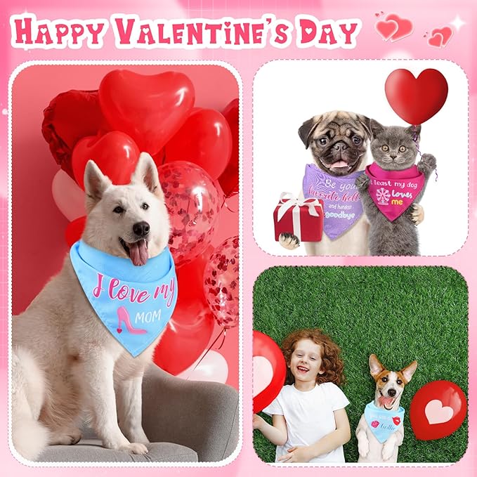 100 Pcs Dog Bandana Bulk with Sayings Pet Triangle Scarf Bibs Washable Puppy Kerchief Adjustable Grooming Supplies for Small Medium Large Dog Cat Mother's Day Wedding Accessories