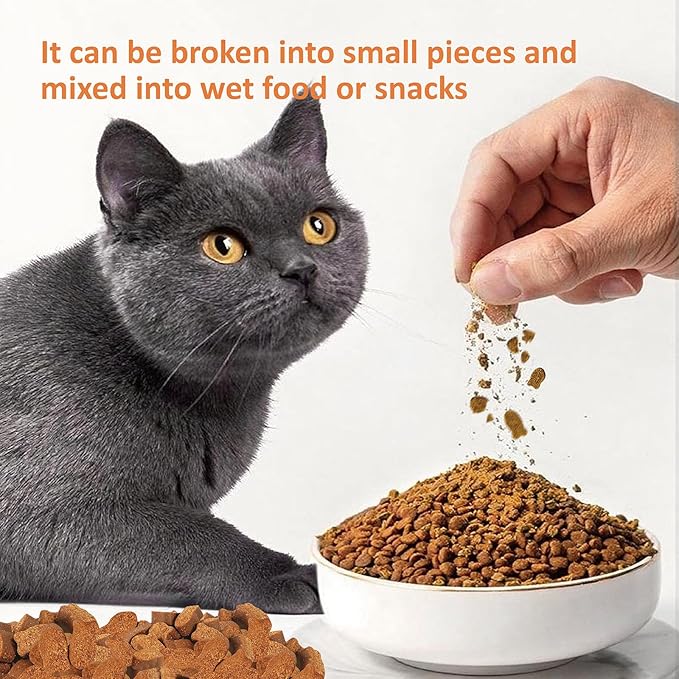 Skin & Coat Cat Chews - Omega 3, Vitamin E, Biotin Supplements for Healthy Skin, Glossy Coat & Anti - Shedding, Salmon Flavor 100ct Soft Chews (Salmon)