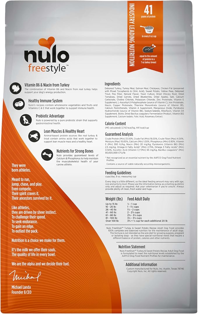 Nulo Freestyle Adult Dog Food, Premium All Natural Grain-Free Dry Small Kibble Dog Food, with BC30 Probiotic for Healthy Digestion, and High Animal-Based Protein with no Chicken or Egg Alternatives