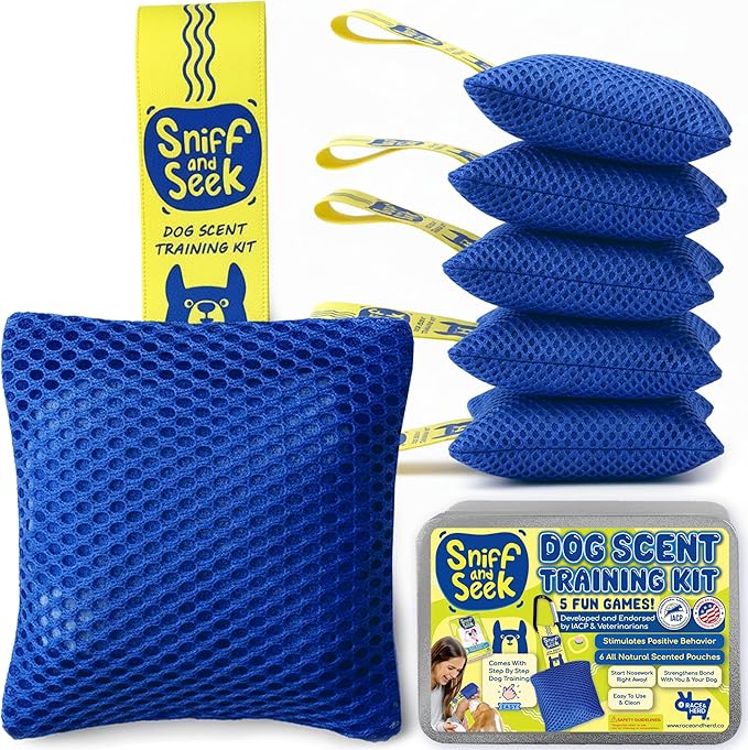 Race&Herd Original Dog Scent Training Kit, Scent Work Training Kit for Dogs - Nosework for Dog Mental Stimulation Agility Training Equipment for Dogs, Brain Games Smell Training Kit for Loss of Smell