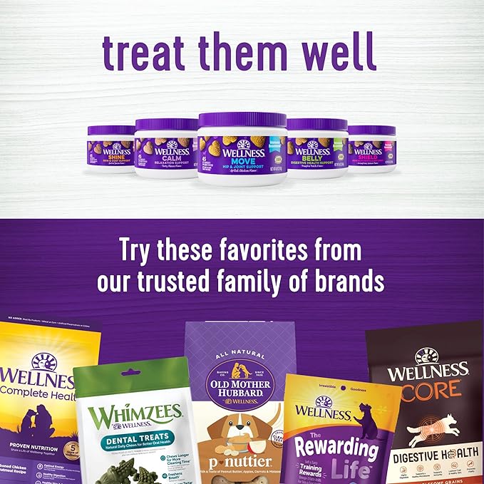 Wellness Tasty Cheese Flavored Soft Chews Calming Supplements for Dogs, 45 Count