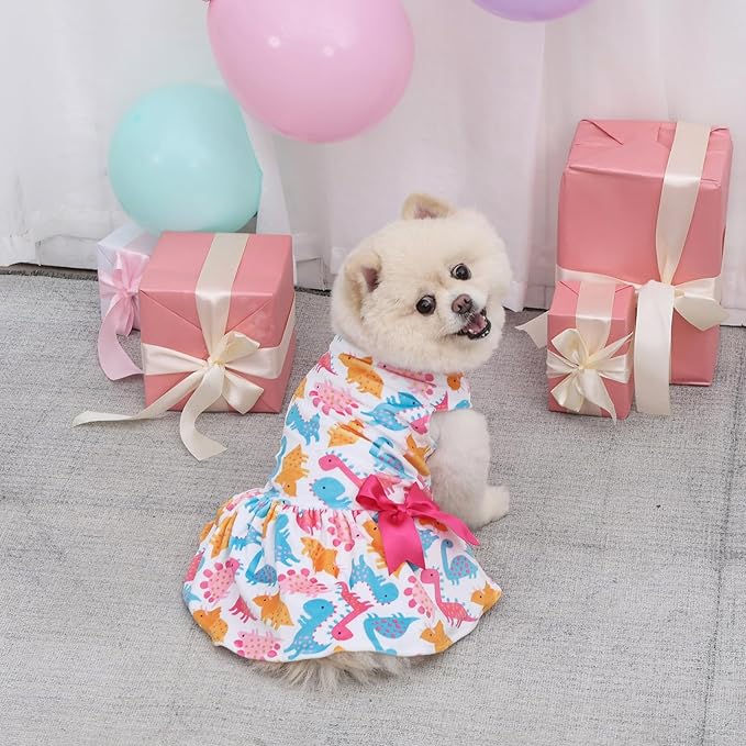 CuteBone Velvet Dog Dresses for Small Dogs, Stylish & Soft Fabric, Comfortable Fit for Everyday Wear, Perfect for Special Occasions NCVA12M