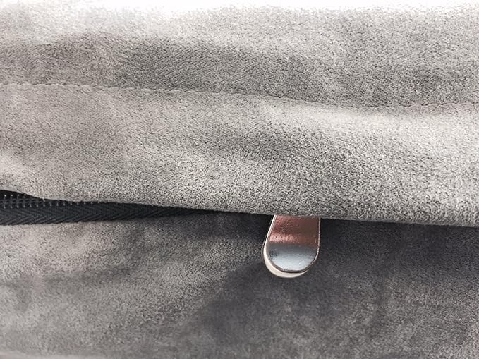 Dogbed4less XXL Orthopedic Gel Infused Cooling Memory Foam Dog Bed for Large Pet, Waterproof Liner, Micro Suede Gray Cover, 55X37X4 Inch