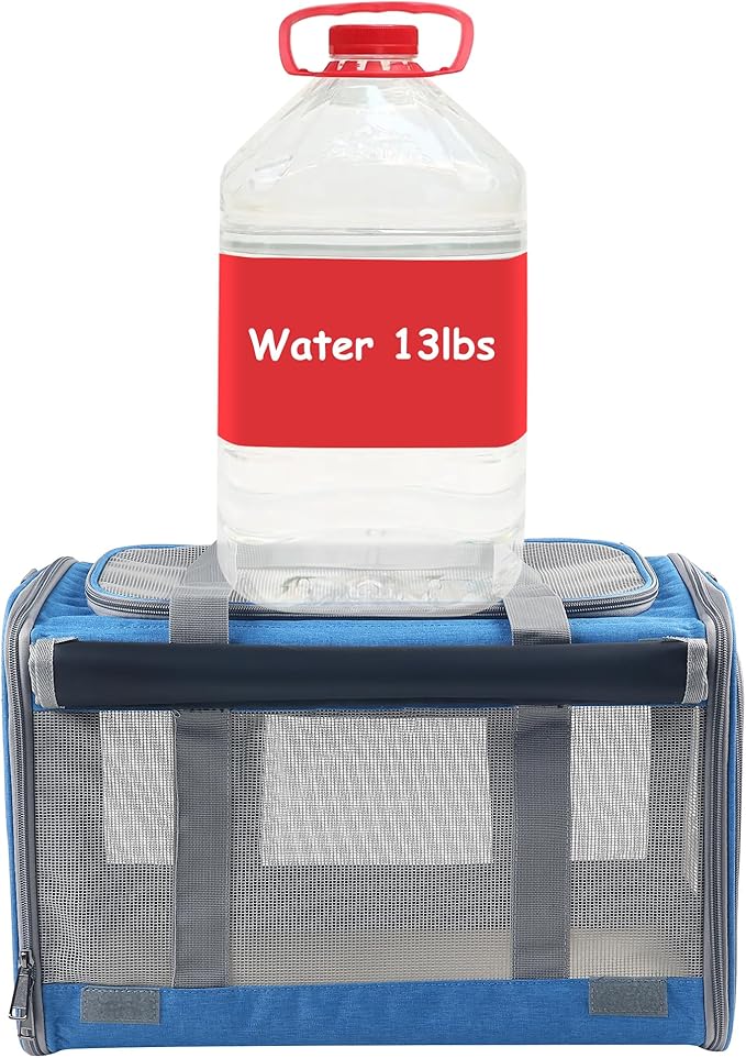 Large Cat Carriers Dog Soft Sided Carriers Cat Soft Sided Carriers Airline Approved Kitten Carrier Reptile Carrier Squirrel Carrier Guinea Pig Carrier(Large_Blue)