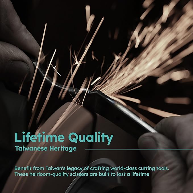 8" Dog Grooming Thinning Scissors – European Style Fast Hair Release, Handcrafted, Ergonomic, VG10 Stainless Steel for Sharper, Tougher, Better Edge Retention, Thinning Rate 60-70%