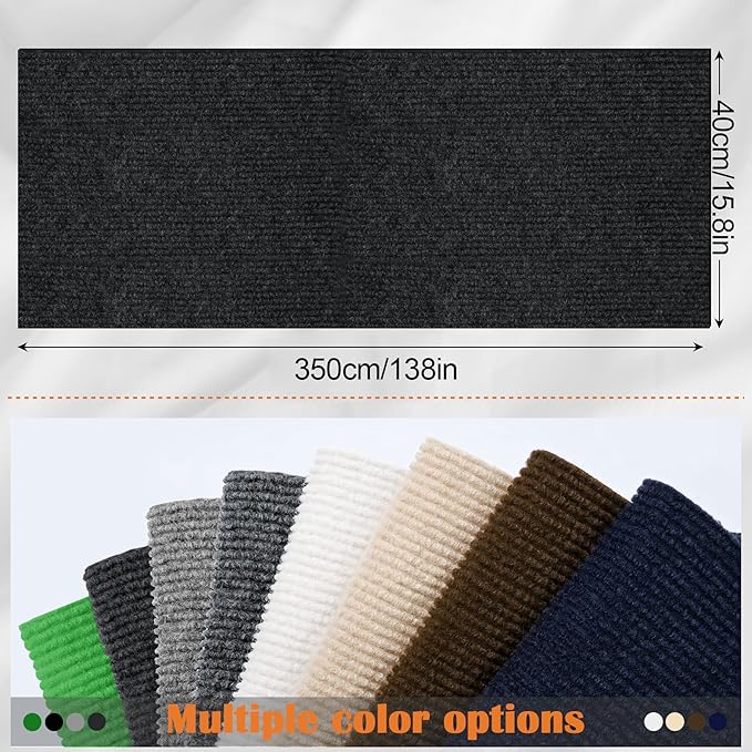 Cat Scratch Furniture Protector - 138" x 15.8" Trimmable Self-Adhesive Cats Claws Scratch Pads, DIY Cat Climbing Couch Protector for Scratch Post Cat Tree Replacement Indoor (Black)