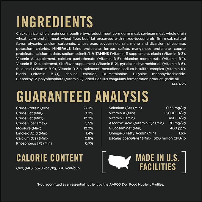 Purina Pro Plan Weight Management Dog Food Dry, Shredded Blend Chicken and Rice Formula - 18 lb. Bag