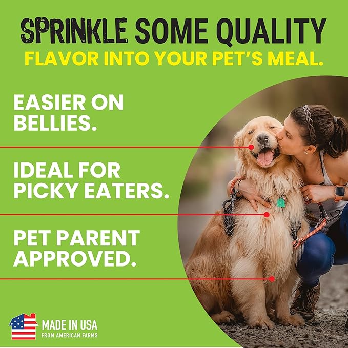 etta says! Liver Sprinkles for Dogs - High Protein Food Topper - Boosts Flavor - 100% Natural and Made in USA (Pack of 3)