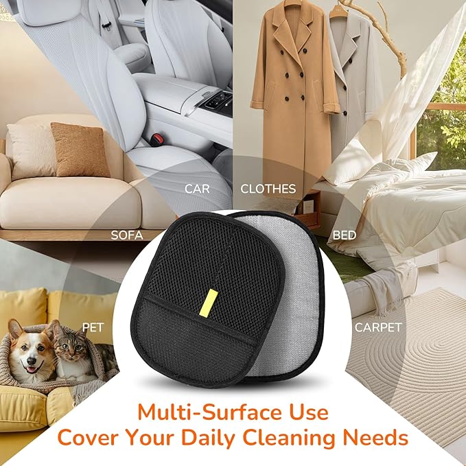 Electrostatic Pet Hair Removal Gloves for Cats Dogs Reusable Pet Hair Remover Tool Mitt for Clothing Furniture Couch Carpets and Car Seats 2PCS