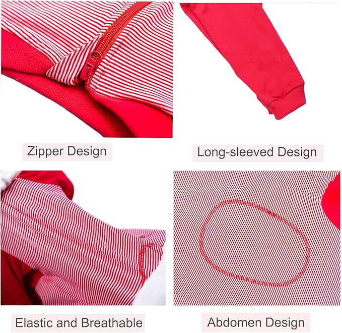 Yeapeeto Dog Onesie Surgery Recovery Suit for Large Medium Bodysuit Dogs Pajamas PJS Full Body for Shedding, Prevent Licking, Wound Protection, Cone Alternative (6X-Large (Pack of 1), Red)