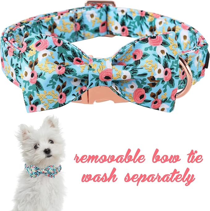 Unique style paws Dog Collar Bow tie Collar Adjustable Collars for Dogs and Cats Small Medium Large