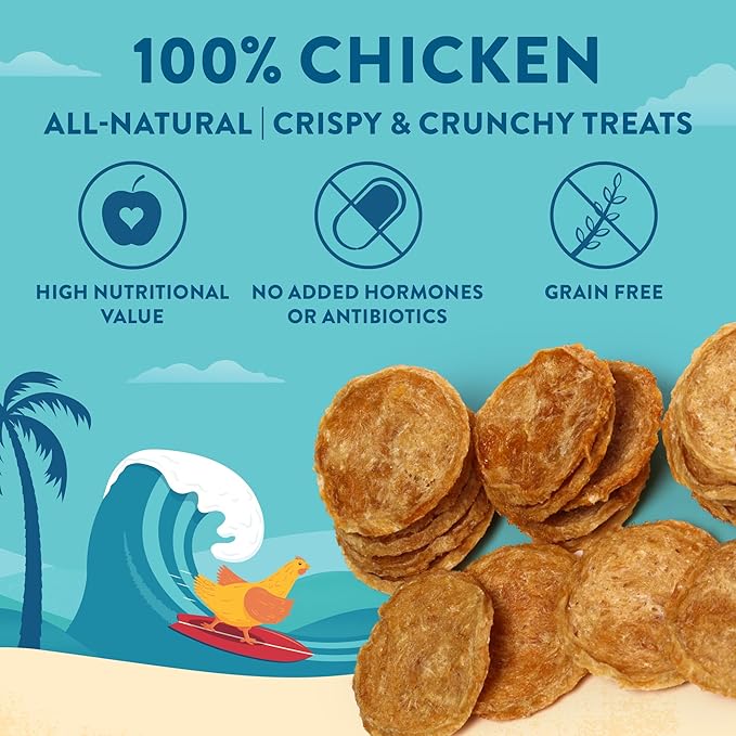 Just Chicken Chips | Single Premium Ingredient & Healthy Treats | All Natural Training Treats for Small, Medium, and Large Dog Breeds | Made in USA - 3oz