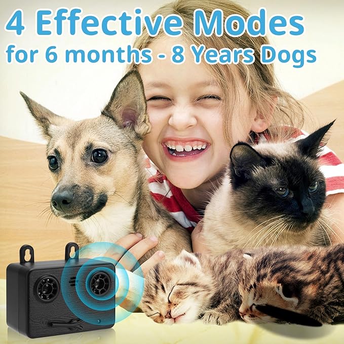 Anti Barking Devices, Auto Dog Barking Control Devices with 3 Modes, Rechargeable Ultrasonic Dog Bark Box Dog Barking Deterrent Devices, Effective Stop Barking Dog Devices for Indoor & Outdoor Dogs I