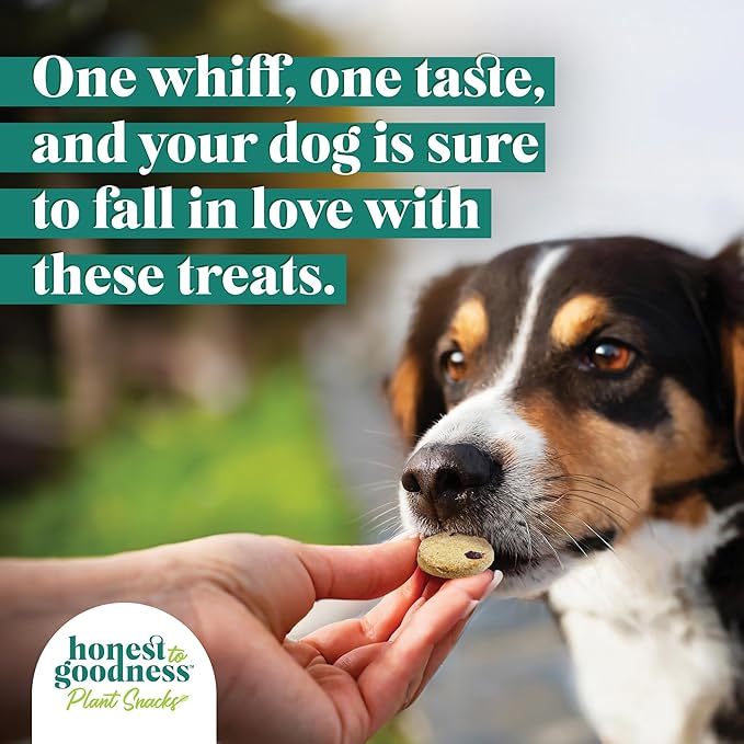 Honest to Goodness Plant Snacks Dog Treats, Enriched with Omega 3s & Postbiotics, 8oz Variety Pack, 6 Bags