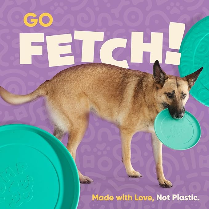 Yomp FetchFlyer Dog Frisbee – Interactive Flying Disc Toy for Soft and Medium Chewers – Outdoor Fetch Toy for Dogs – Made from Pet-Safe, Non-Toxic Silicone