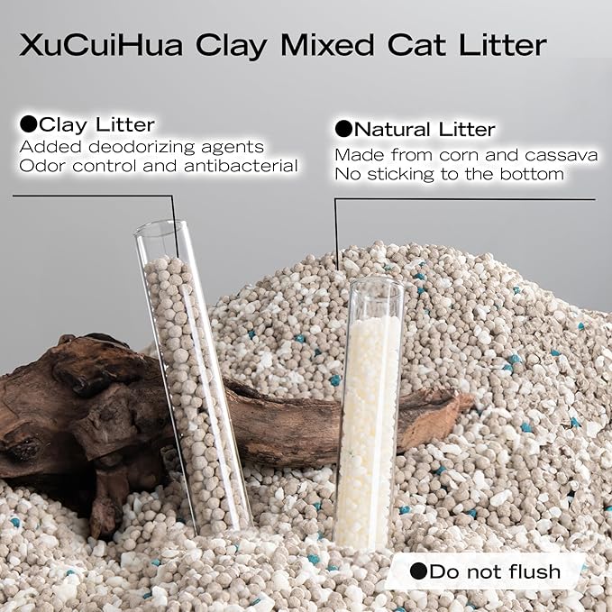 Corn & Bentonite Cat Litter, Strong Clumping Litter, Odor Control, Easy Scooping, Clumps Lift Cleanly, Low Dust, 5.5 LB x 3 Bags