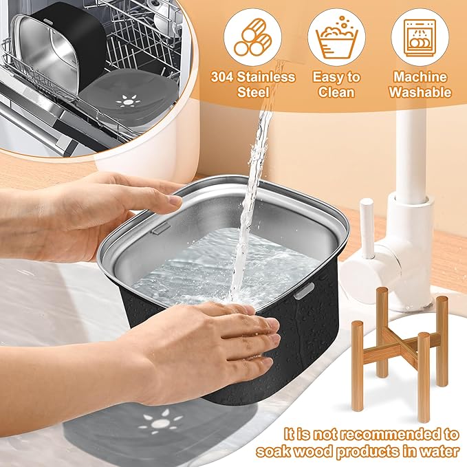 Decflow 3L Elevated Dog Water Bowl, Stainless Steel Raised Slow Water Bowl with Stand, Large Capacity No Spill Dog Dispenser for Small, Medium and Large Dogs