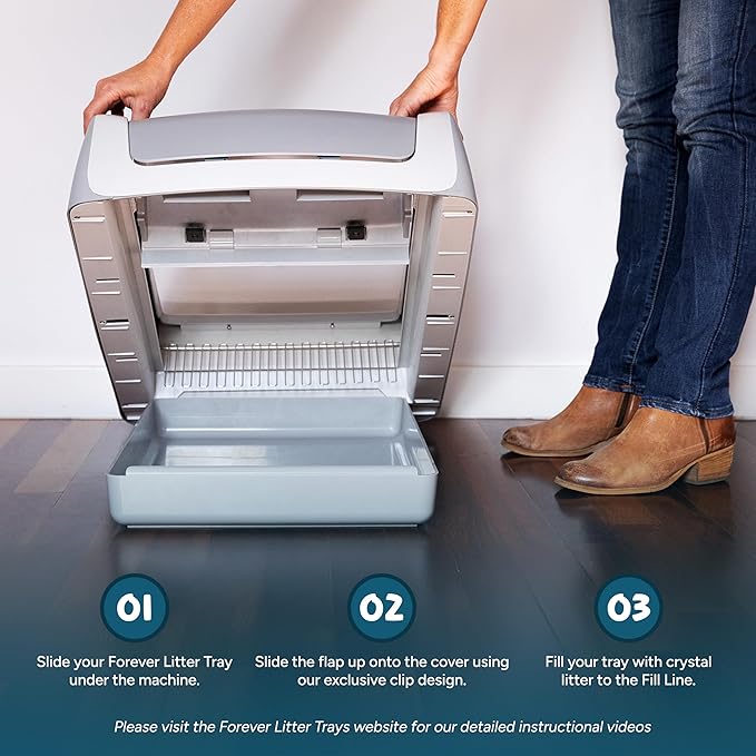 Forever Litter Tray, Petsafe Scoopfree Compatible Reusable Cat Litter Tray, Made in USA. Durable 100% Recycled ABS Won’t Stain, Scratch or Hold Odors. Easier Clean Design with Improved Clip-on Flap