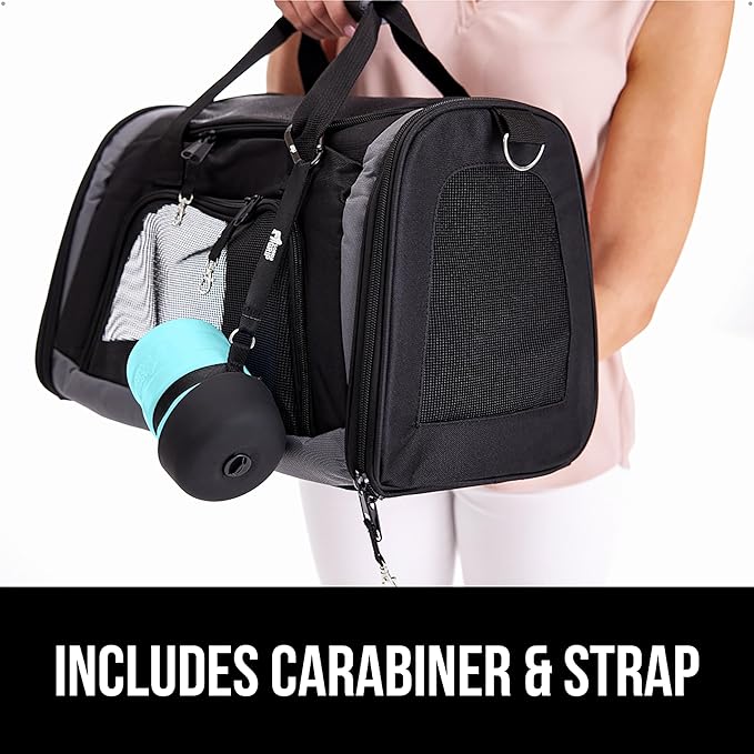 GORILLA GRIP Dog Water Bottle, Portable Water Bowl Dispenser for Dogs, 16 oz Leak Proof Pet Travel Squeeze Bottles, Food Grade Silicone, Puppy Essentials, Hiking Camping Trip Accessories, Turquoise