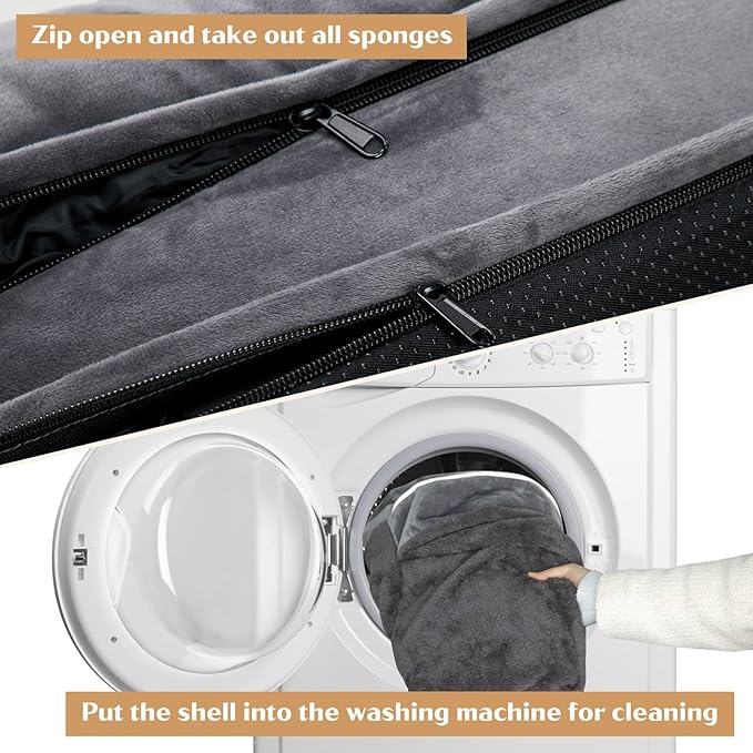 Comfort Expression Orthopedic Dog Bed for Small Dogs 24x16 Inch, Waterproof Supportive Egg Crate Foam Small Pet Bed with Removable Bolsters, Dog Couch with Washable Cover & Non-Slip Bottom, Dark Grey