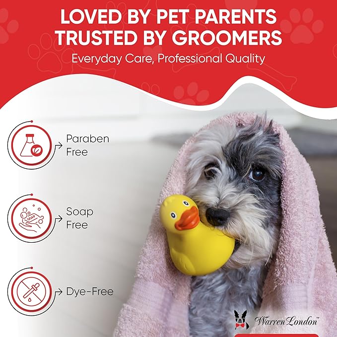 Warren London 2-in-1 Puppy Shampoo & Conditioner 8 oz | Tearless Baby-Powder Scent | Moisturizing Aloe & Shea Butter Formula for Puppies, Dogs & Cats | pH-Balanced, Cruelty-Free, Made in USA