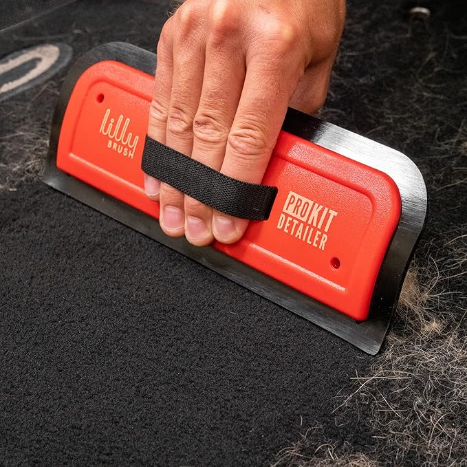 Lilly Brush Pro Pet Hair Tool Kit | Pet Hair Remover for Couch, Car Carpet, Car Seat, Auto Interior Detailing Kit, Cat and Dog Hair Remover Tool, Cat Fur Remover, Deep Cleaning Tools