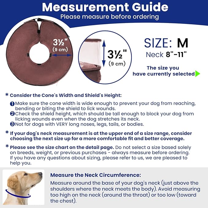 BARKLESS Dog Cone, Inflatable Dog Cone After Surgery for Small Medium Breeds, Soft Surgery Collar with Enhanced Anti-Licking Guard Shield for Pets, Patented Protective Donut Collar