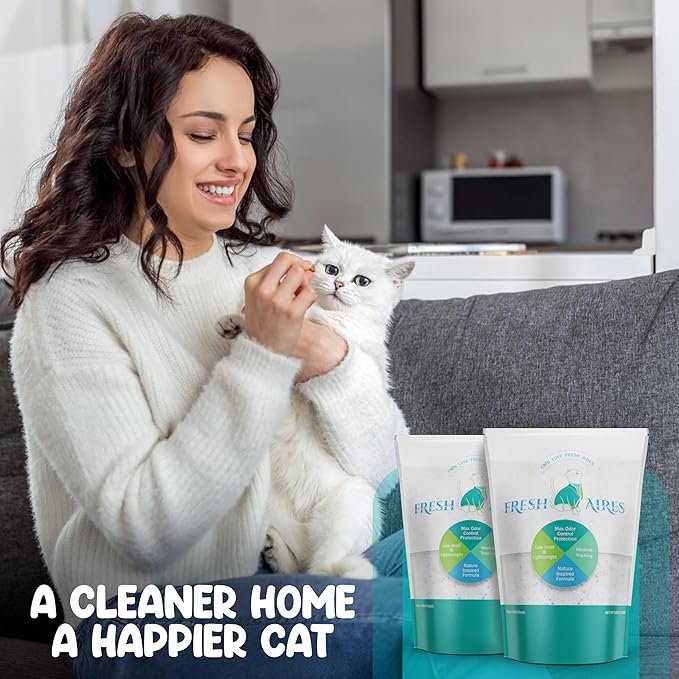 Silica Crystal Cat Litter, 6 lb | Unscented, Lightweight, Non Clumping Cat Litter | Low Dust & Tracking, Long-Lasting Odor Control Crystal Kitty Litter for Cats and Kittens (Pack of 2)