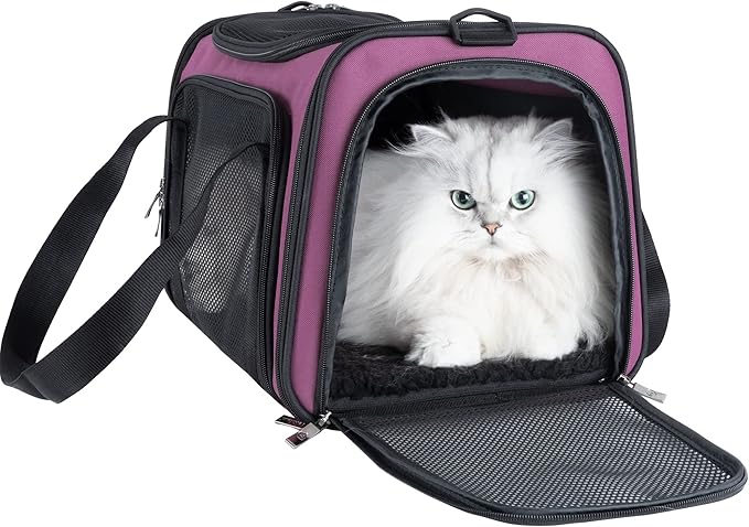 petisfam Easy Load Pet Carrier for Medium Cats and Small Dogs
