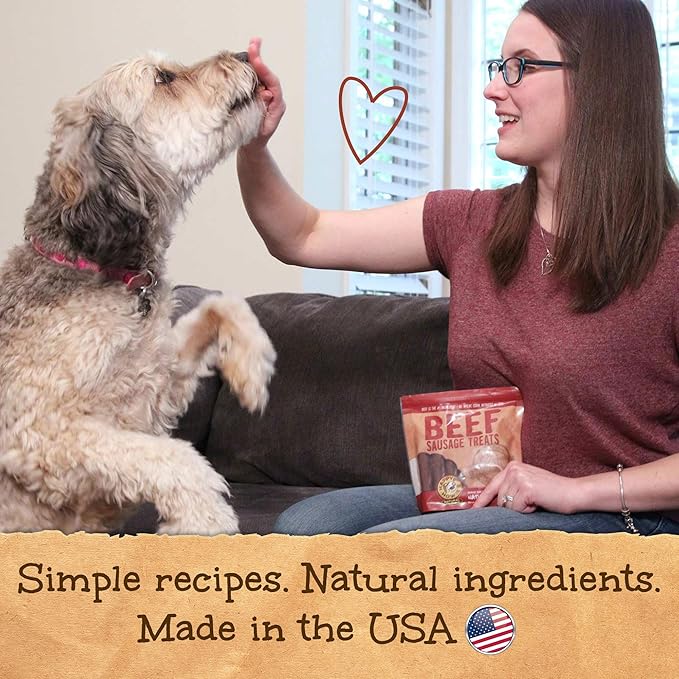 Happy Howie's Sausage Treats - Healthy Dog Treats, Flavorful Slow Cooked Lamb, Natural Ingredients, Chewy Dog Treats, Hormone Free - Lamb, (Pack of 1)
