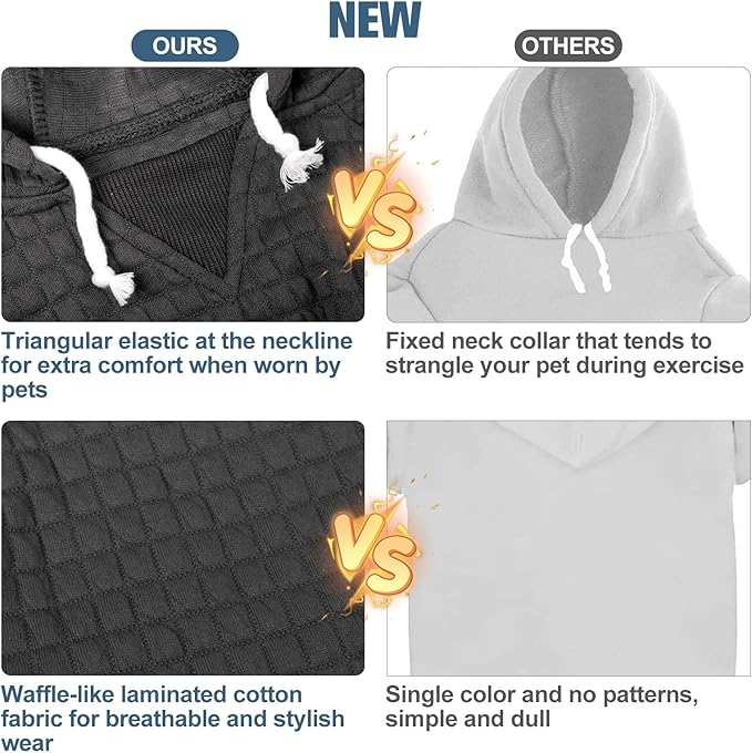 BEAUTYZOO Dog Hoodie for Small Medium Large Dogs, Winter Fall Warm Dog Clothes for Puppy S M Sized Dogs Girl Boy, Dog Sweater Shirt Hoodies with Pocket Bulldog Pitbull Cat Clothing Coat