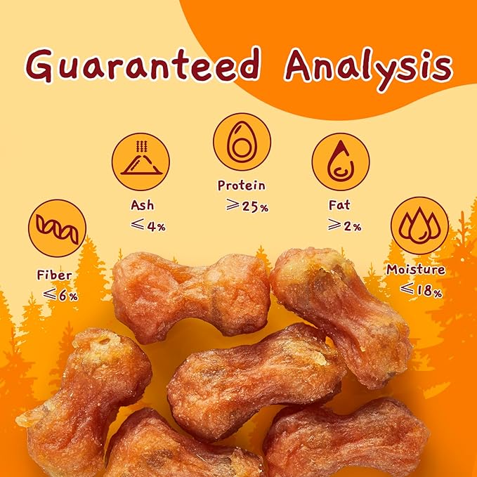 Jungle Calling Rawhide Free Dog Chew Treats, Real Chicken Wrapped Peanut Butter Bones, Teeth Clean Chewy Training Snacks, 6 oz