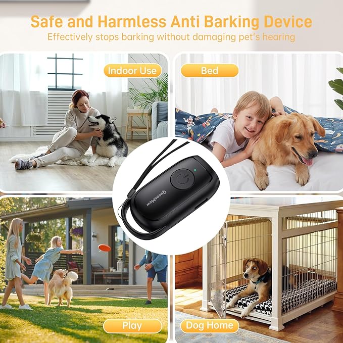 Anti Barking Device,26FT Dog Barking Control Devices,Portable Dog Barking Deterrent Devices,Handheld No Bark Dog Barking Control Device,Dog Behaviour Corrector IPX2 Waterproof Indoor & Outdoor Use