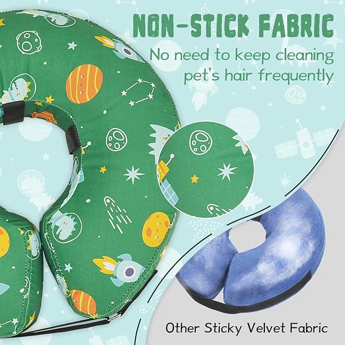 Inflatable Dog Cone Collar for After Surgery, Dog Donut Collar After Surgery, Soft Pet Cone for Small Medium Large Dogs to Stop Licking