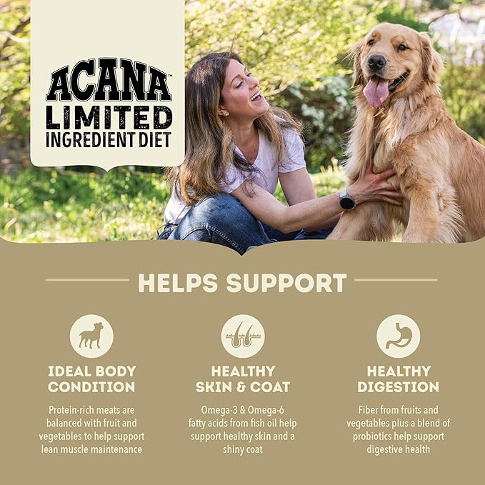 ACANA Singles Limited Ingredient Grain Free High Protein Dry Dog Food Duck & Pear Recipe 22.5lb Bag