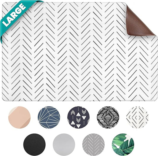 NALALAS Large Dog Mat for Food and Water, Cat Feeding Mat | Large Waterproof Dog Bowl Mat | Non-Slip Pet Food Mat for Floors | Pet Mats for Food and Water | Easy to Clean