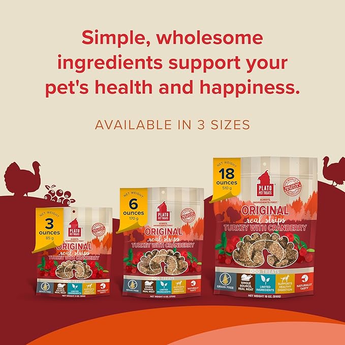 Plato Original Real Strips Turkey & Cranberry 6oz