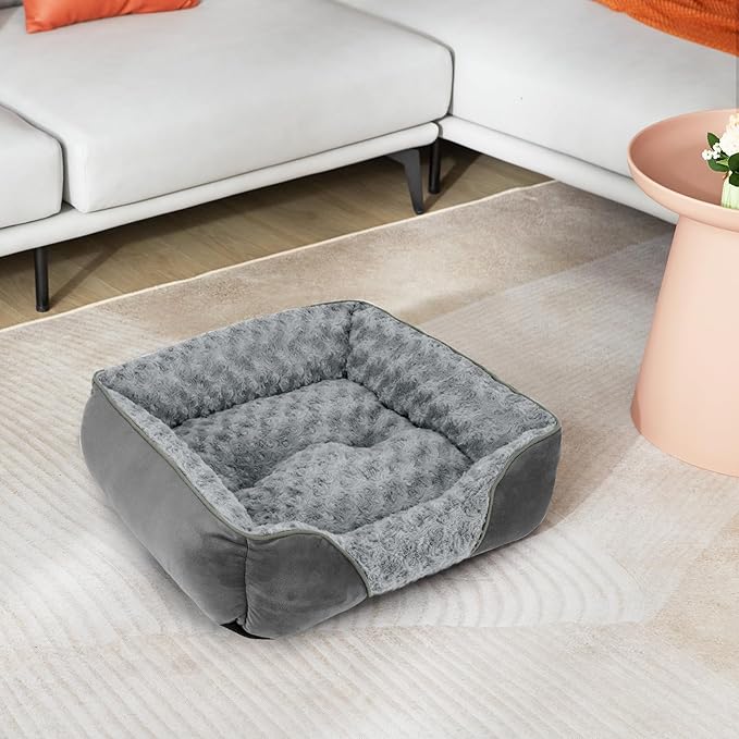 INVENHO X-Large Dog Bed Rectangle Washable Orthopedic Soft Calming Sleeping Durable Pet Cuddler with Anti-Slip Bottom