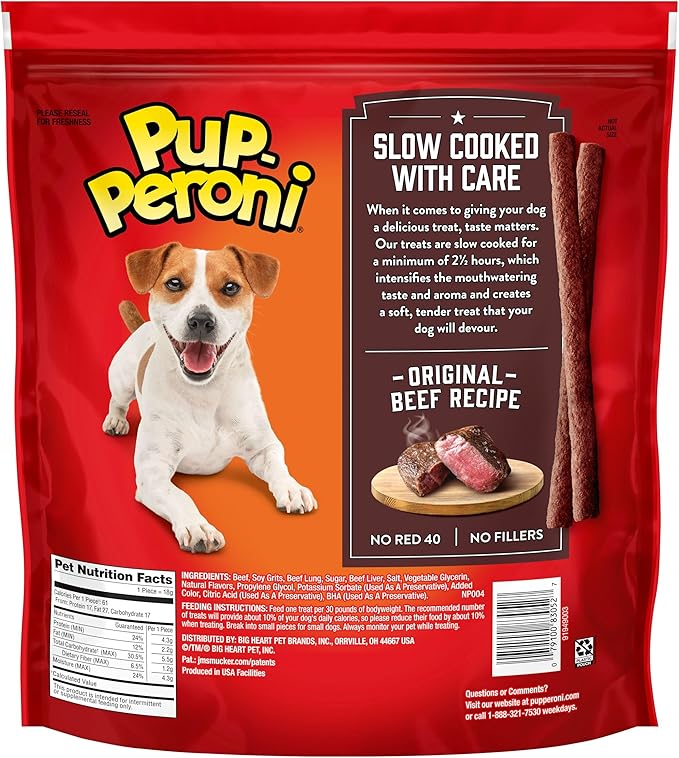 Pup-Peroni Dog Treats, Original Beef Flavor, 38 Ounce, Made with Real Beef