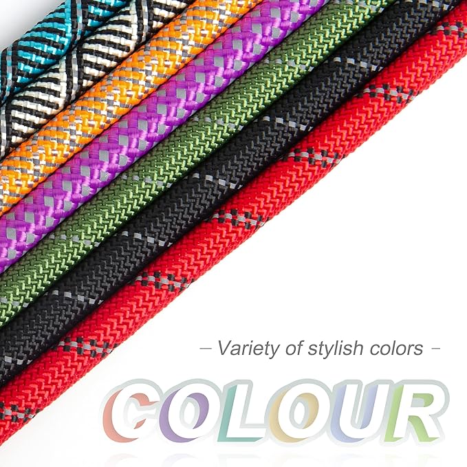 Fida Durable Slip Lead Bulk Pack of 5, Heavy Duty 1/2" x 6 FT Comfortable Strong Rope Slip Leash for Large, Medium & Small Dogs No Pulling Pet Training Leash with Highly Reflective Red