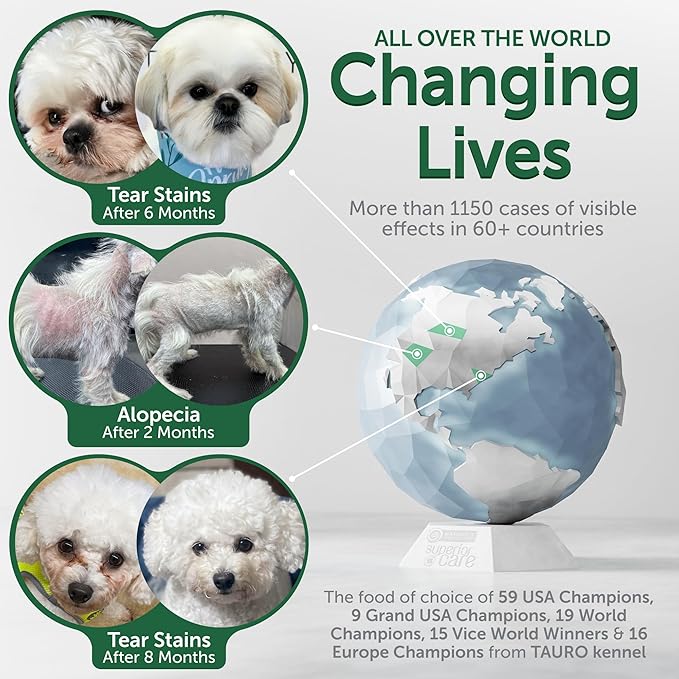 Nature's Protection High Protein Puppy Food Dry - Grain Free Dog Kibble for Small & Large Breed Dogs with Light Fur - Up to 4 Month Puppy or Mother (Superior Care - Salmon, 22 lb)