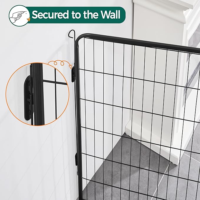 Yaheetech Dog Playpen Outdoor, 40 inch 2 Panels Dog Pen Indoor Heavy Duty Puppy Exercise Pen Metal Pet Fence for RV Camping/Yard/Garden