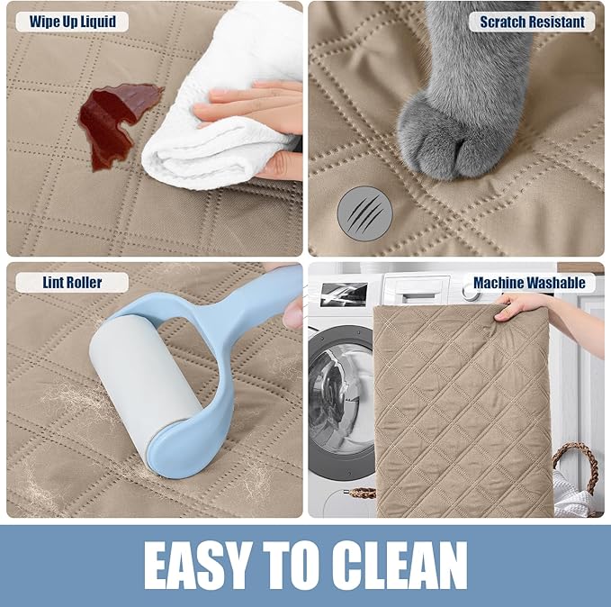 Smiry Waterproof Dog Blanket, Reversible Dog Bed Cover Pet Blanket, Soft Pet Couch Covers for Sofa Washable, Bed Couch Sofa Furniture Protector for Puppy Cat Kids (40"x90", Taupe/Taupe)