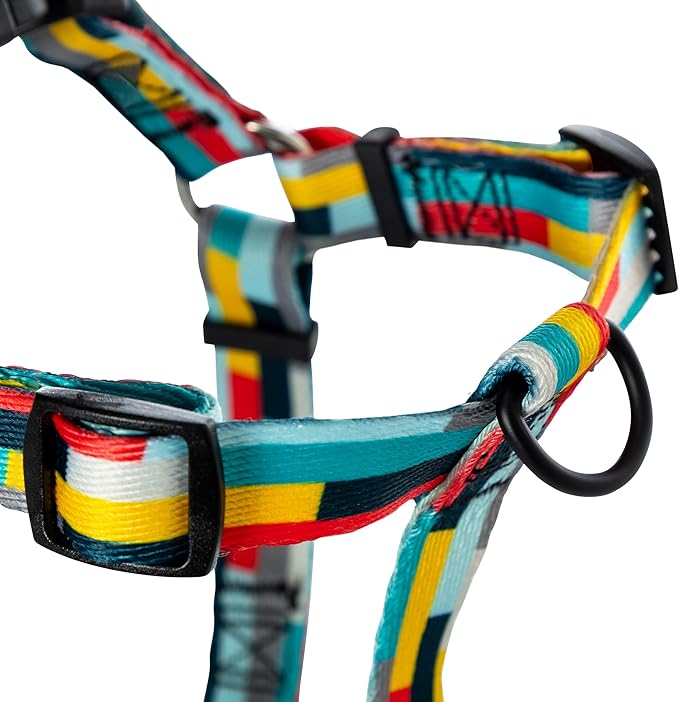 Wolfgang Heavy Duty Adjustable Dog Harness, Pull-Tested to Over 800 lbs for Walking & Training, Mixtape Print, Large