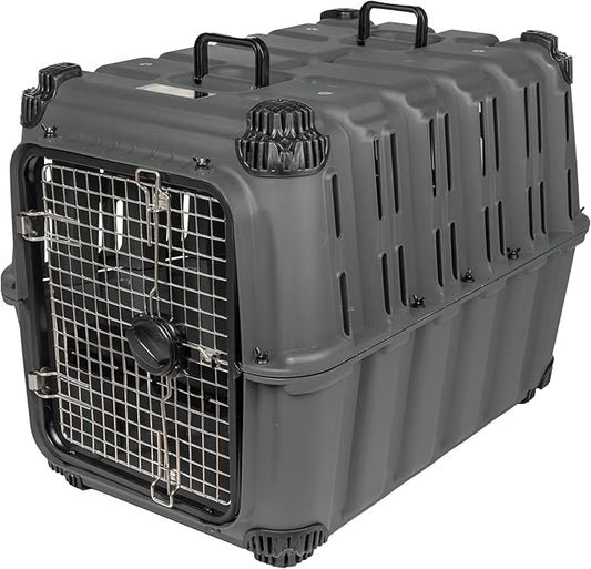 Mammoth Guardian Dog Kennel 36" Heavy Duty Travel & Outdoor Crate for Puppies, Small, Medium & Large Dogs, Secure 3 Bolt Lock, Adventure Ready for Hunting, Camping & Offroad – Gunmetal Gray