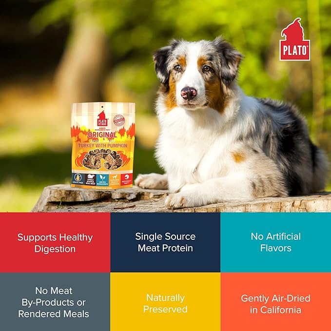 PLATO Original Real Strips Turkey & Pumpkin 18oz, Natural (1459)
