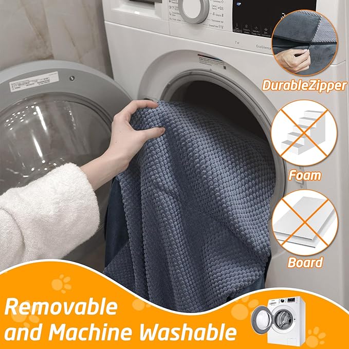 28" H Dog Stairs for Small and Medium Dogs 6-Step Ramps for High Beds and Couch Non-Slip Extra Wide Pet Stairs for Old Dogs and Puppy and Cat - Stable & Durable with Machine Washable Cover Indoor