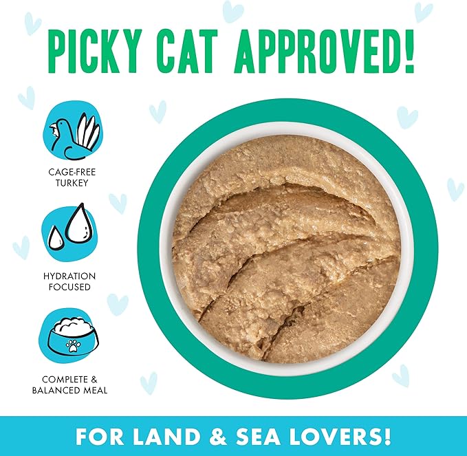 Weruva B.F.F. Play - Best Feline Friend Paté Lovers, Aw Yeah!, Turkey & Tuna Tweet Me! with Turkey & Tuna, 2.8oz Can (Pack of 12)