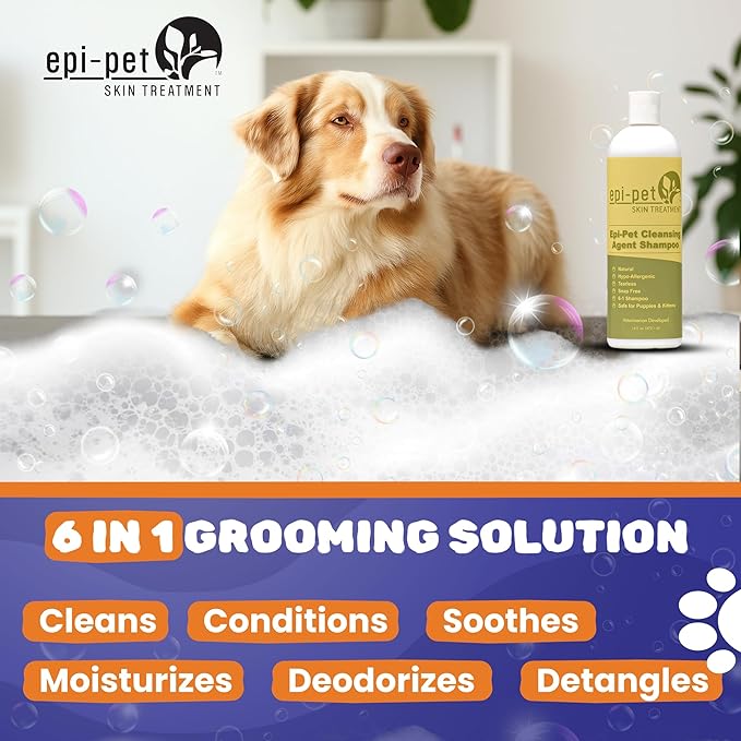 Puppy Safe 6in1 Pet Shampoo, Shampoo for Dogs with Deshedding Coat, Dry Itchy Skin, Hypoallergenic and Sensitive Skin, Scented Vanilla and Lavender (16 Fl oz (Pack of 3), 16 Fl oz)